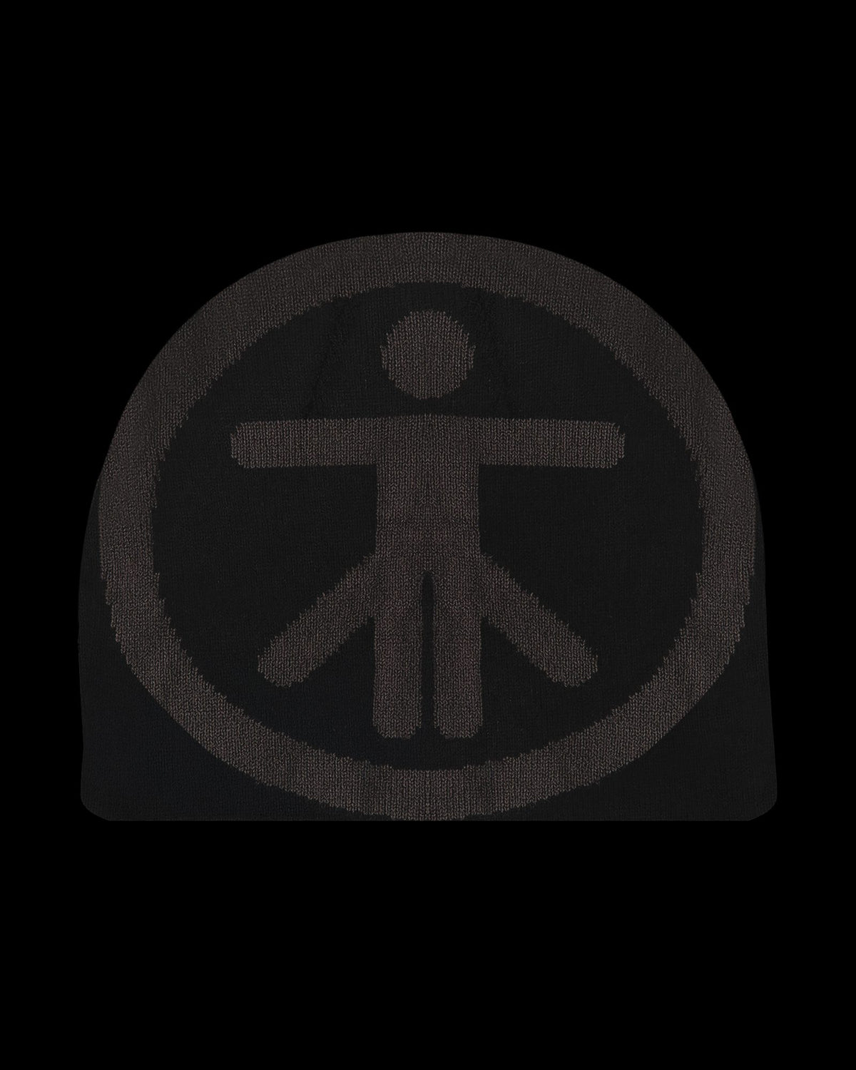 REVERSIBLE SYMBOL BEANIE: BLACK & GREY
