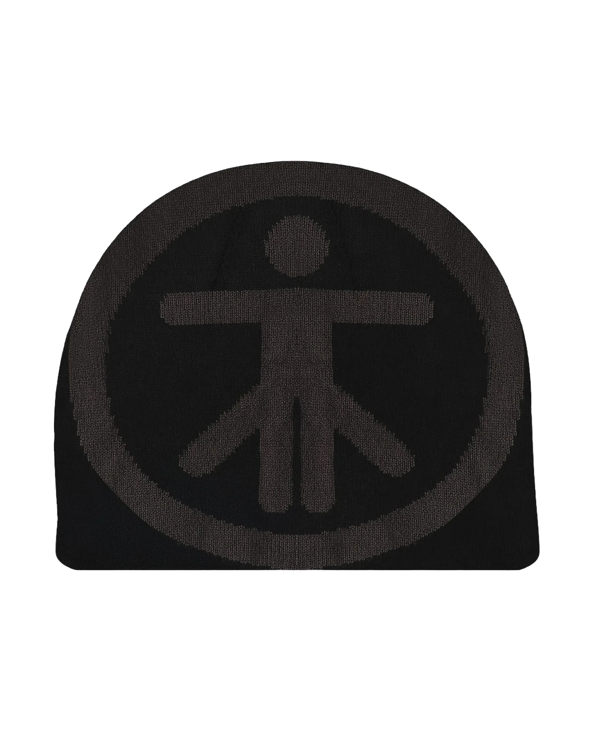 REVERSIBLE SYMBOL BEANIE: BLACK & GREY