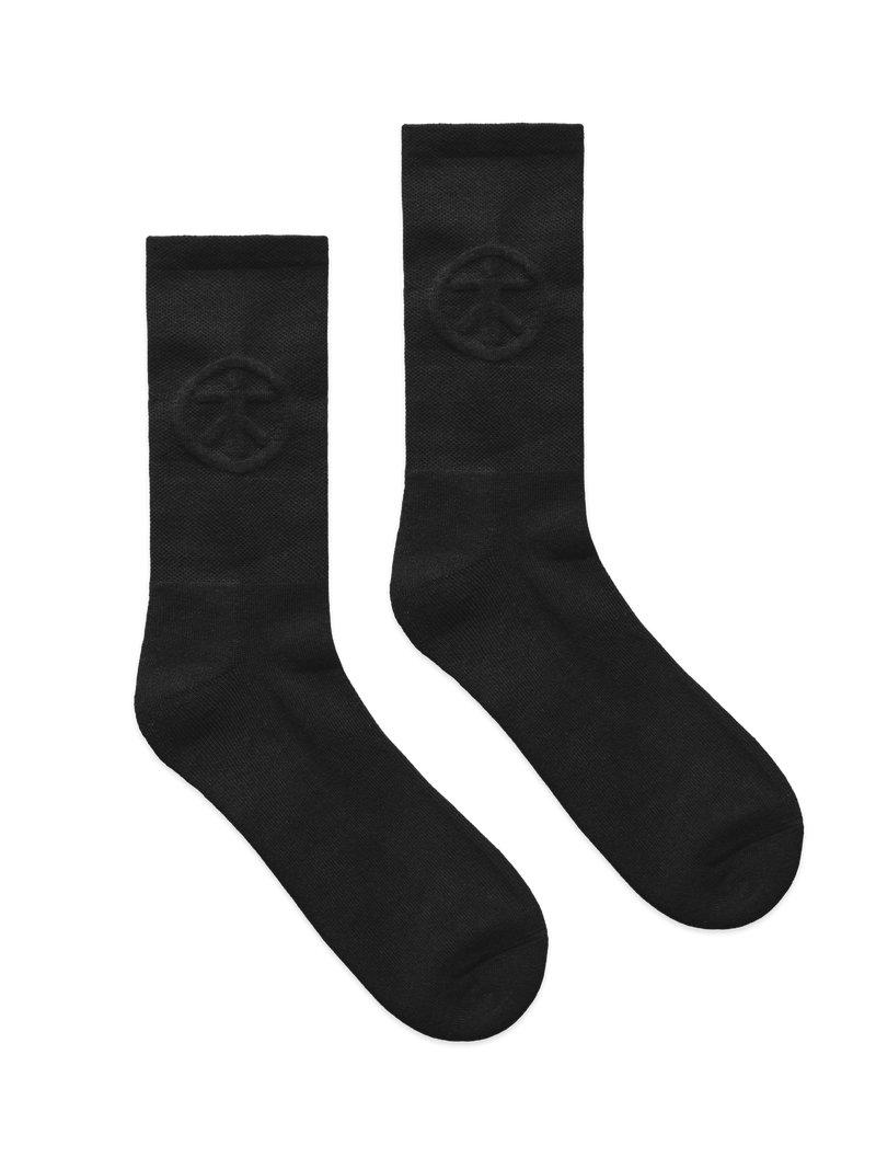 Embossed Symbol Socks - Black
