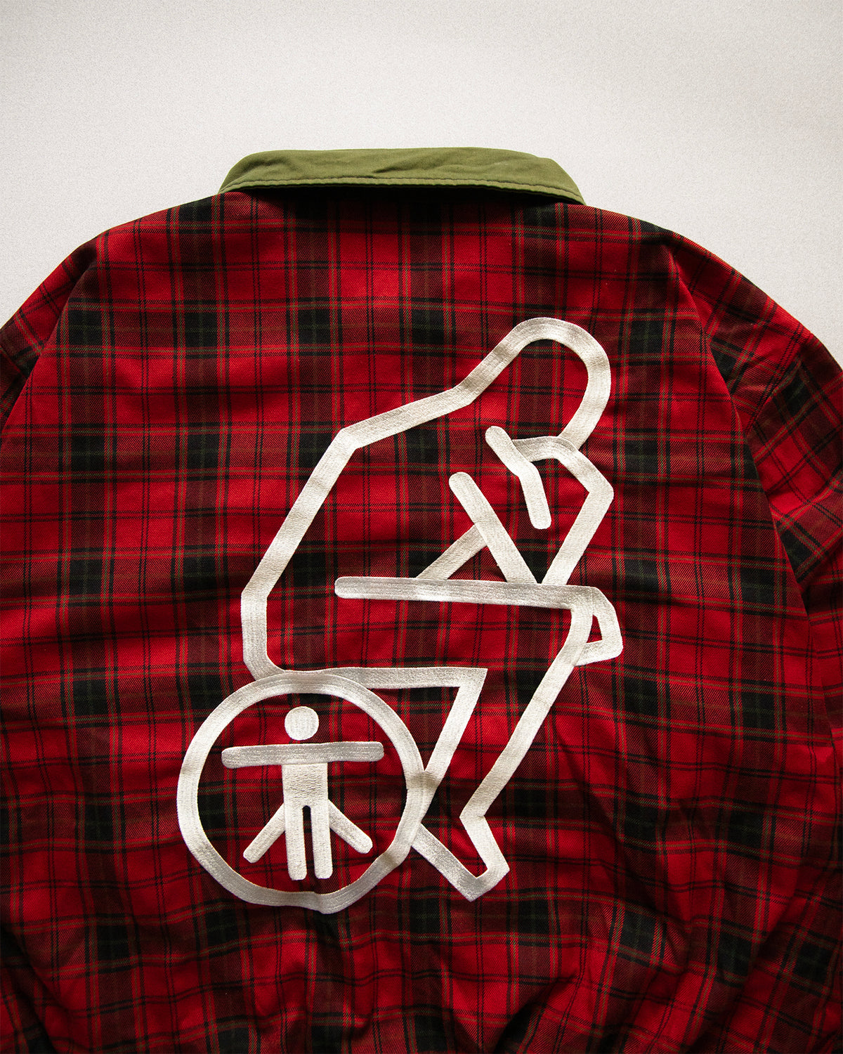 REVERSIBLE HARRINGTON JACKET: KHAKI GREEN