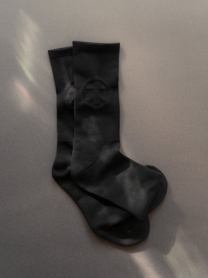 Embossed Symbol Socks - Black